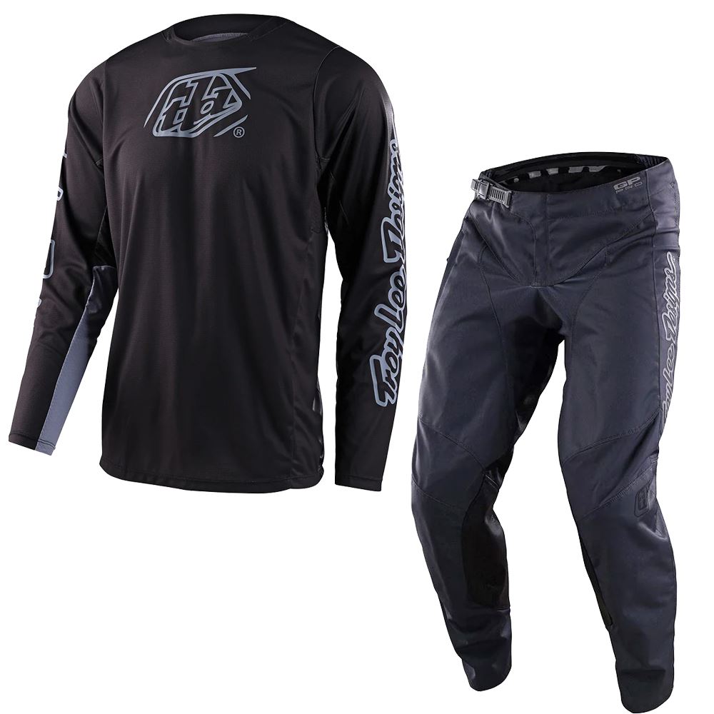 Troy Lee Designs 2024 Motocross Combo Kit GP Pro Mono Black Grey Charcoal